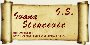 Ivana Slepčević vizit kartica